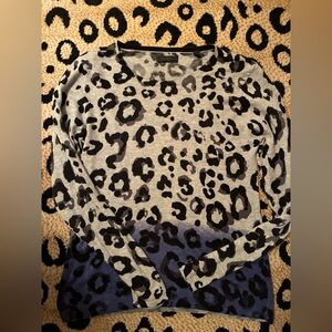 NWOT cashmere leopard sweater